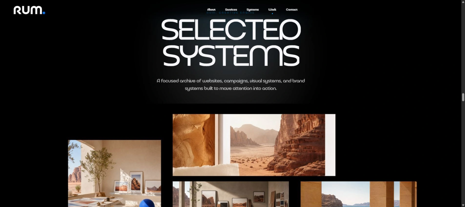 Complete genuine capture of the RUM Marketing Agency website